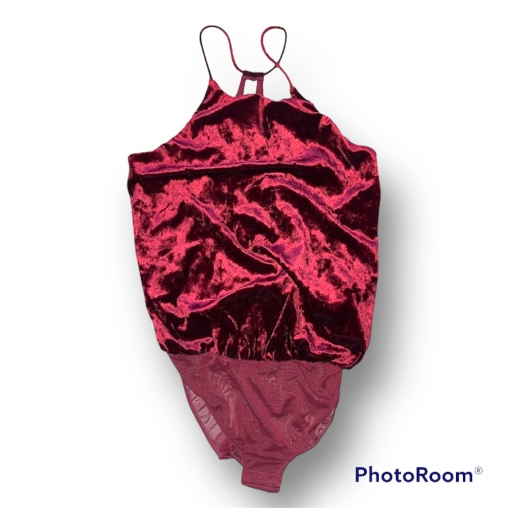 Saki Silver Velvet Bodysuit